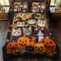 Cat Coven Halloween 3-Piece Quilted Bedding Set NCU0TH1655