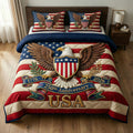 Centennial Eagle 3-Piece Quilted Bedding Set NCU0HNH970