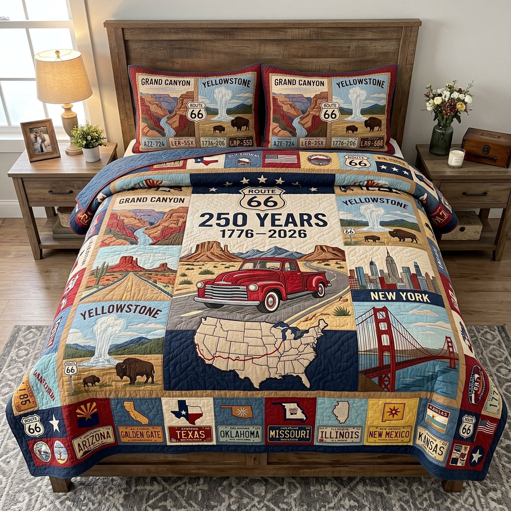 Heartland Journey 3-Piece Quilted Bedding Set NCU0DV2184