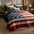 Patriotic Prairie Star 3-Piece Quilted Bedding Set NCU0DQQ0293