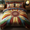 Rainbow Sunburst 3-Piece Quilted Bedding Set NCU0PVL025
