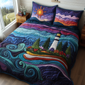 Sunset Swirls 3-Piece Quilted Bedding Set NCU0PVL340