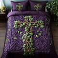 Vine Cross 3-Piece Quilted Bedding Set NCU0NNT232