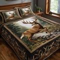 Wild Antlers 3-Piece Quilted Bedding Set NCU0NNT2647