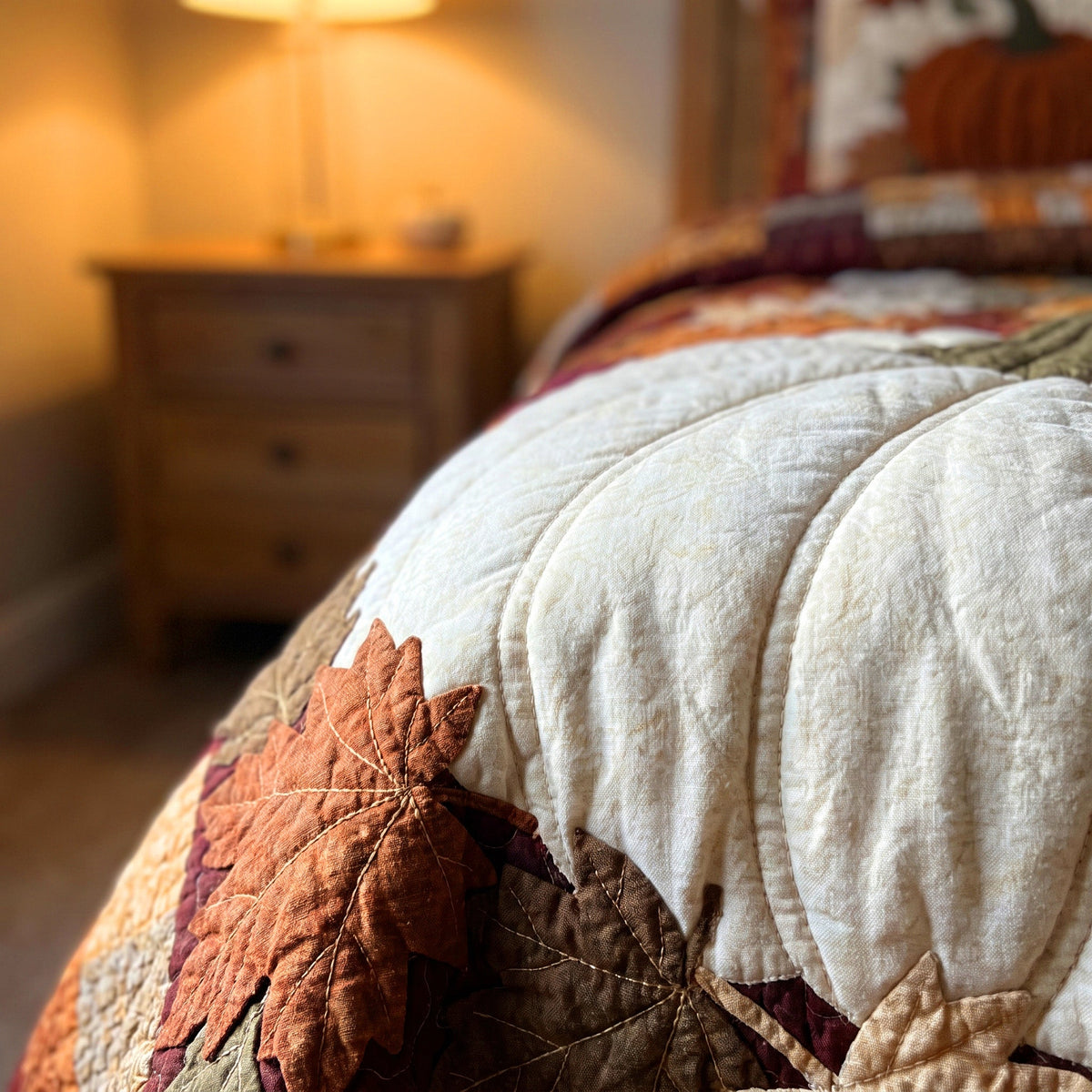 Pumpkin Meadow 3-Piece Quilted Bedding Set NCU0NTD2061